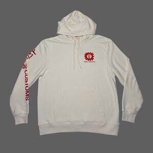 Deus Ex Machina Helios Hoodie Dirty White Recycled Cotton Size L NWT